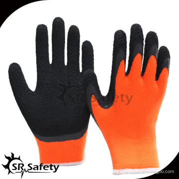 SRSAFETY Gants en tricot à couche acrylique à couche de calibre 10 avec manchon en latex enduit